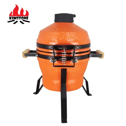 KIMSTONE Charcoal BBQ Kamado Smoker - Ceramic Mini Outdoor Grill