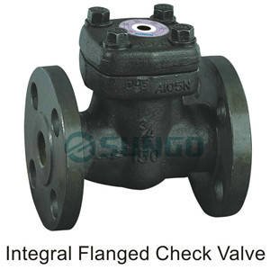Forged steel integral flanged end check valve