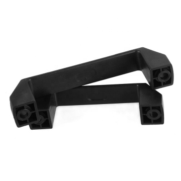 Black Square Plastic Furniture Pull Handle - 180mm for Modern Bedroom and Kitchen