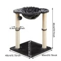 Árvore de gato multinível, torre de plástico de madeira, estrutura de escalada interna, plataforma de descanso confortável, móveis grandes para gatos, aibike