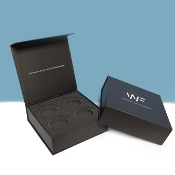 Magnetic Cosmetics Gift Box: Custom Black Matte Cardboard Packaging