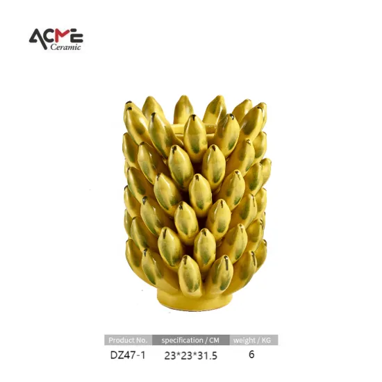 Handcrafted Ceramic Vases and Planters: Aesthetic Decor for Flowers, Bananas, Succulents, and More