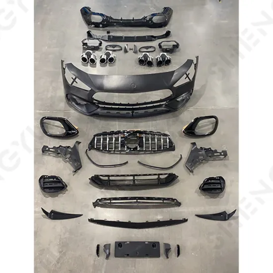 Upgrade Kit for Benz CLA Class W118 (20-22) - AMG Style Front Bumper, Grille, Rear Lip, and Exhaust