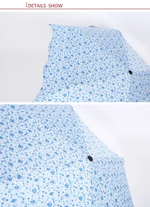 Rain Summer 3 Folding Umbrella Open Pretty Unique Fashion Fold Umbrella
