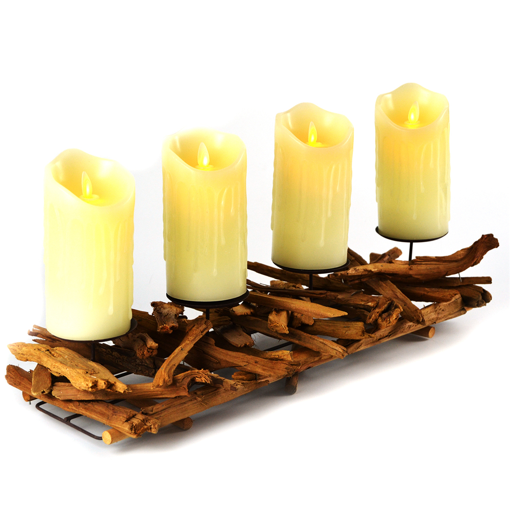 Personalized Wooden Pillars Candle Holders