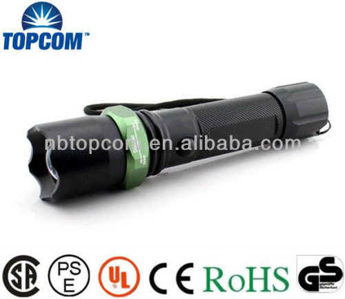 cree police high power rechargeable tactical led flashlight with zoom emergency hammer