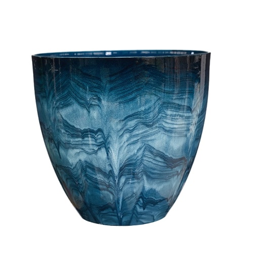 China Best Price Large Blue Glazed Ceramic Plant Pots Supplier