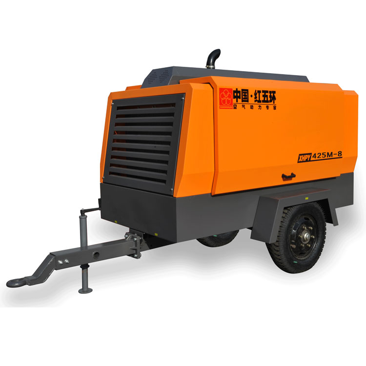 Compressore d&#39;aria portatile diesel a due ruote HG425M-10