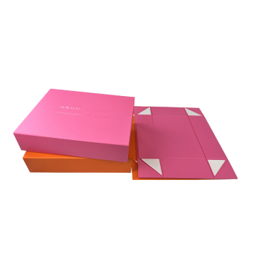 Luxury Custom Logo Foldable Magnetic Pink Gift Box for Skin Care and Cosmetics