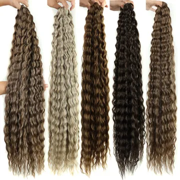 30 Inch Bohemia Crochet Hair Extensions Goddess Synthetic Braiding hair Curly Colored Long Soft Synthetic Hair Extensions
