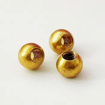 Custom Size Drill Hole Brass Ball with Screw Thread