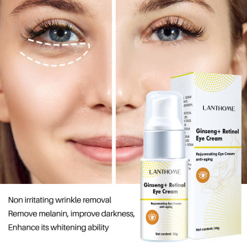 Lanthome Ginseng Retinal Retinol Eye Cream: Moisturizes and Reduces Fine Lines and Wrinkles - Vegan and Organic Formula