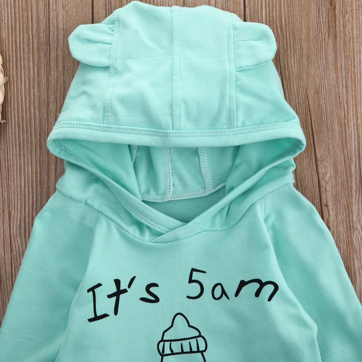 Citgeett kids Autumn style infant clothes baby clothing sets Long Sleeve Cotton Hooded Tops Jacket +Striped Pants Outfit Set