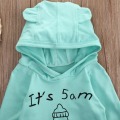 Citgeett kids Autumn style infant clothes baby clothing sets Long Sleeve Cotton Hooded Tops Jacket +Striped Pants Outfit Set