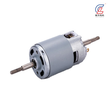 Motor eléctrico de CC cepillado plateado con doble rosca