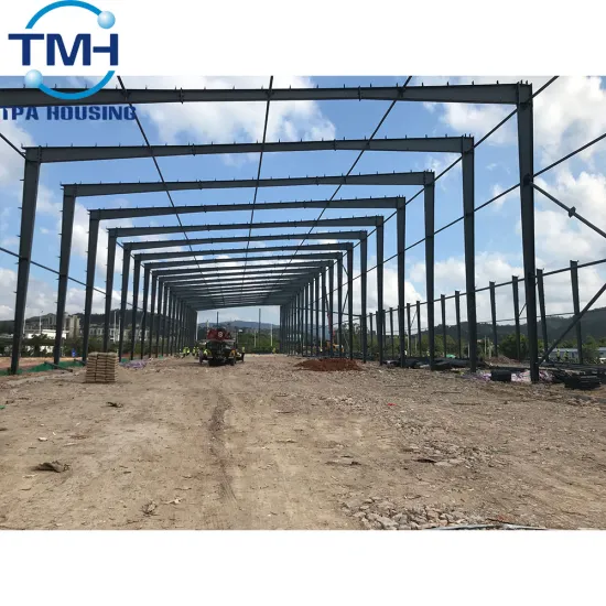 quick built prefabricated steel frame structure warehouse