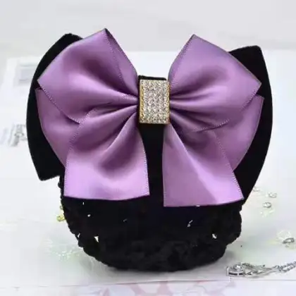 Beautiful Nurse Hairpin with Large Bow and Lace Hairnet Accessory