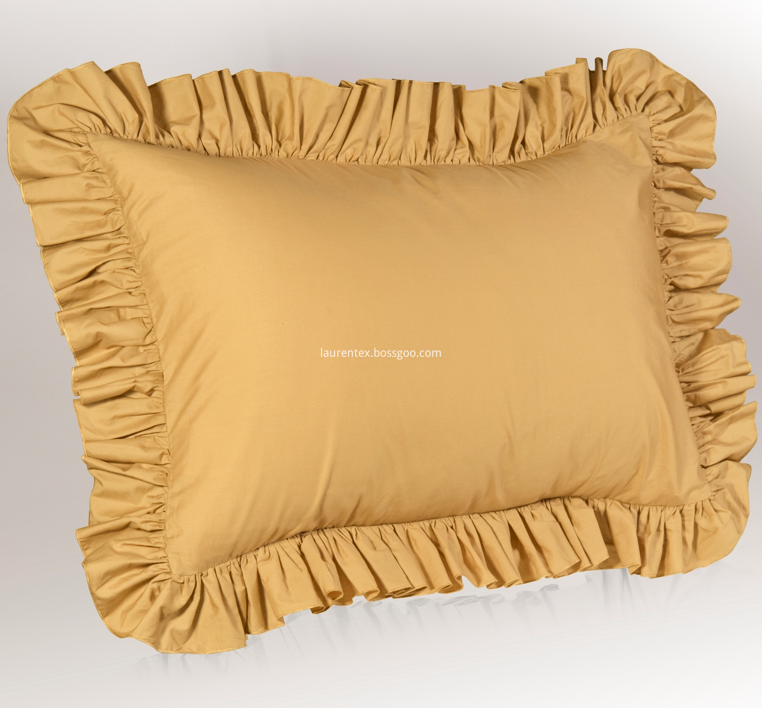 gold-ruffled-pillow-sham
