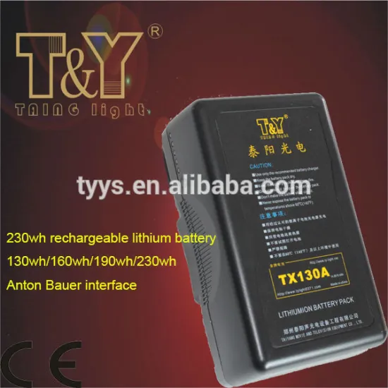 14.8V Rechargeable Lithium camera battery with Sony V mount 130wh/160wh/190wh/230wh
