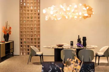 Dining chair with Ash wood and leather