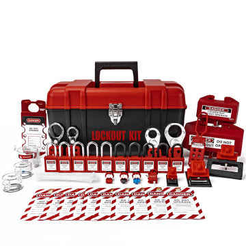 BOZZYS 39 Pack LOTO Set Industrial Lock Out Tag Out Kit Toolbox (BD-Z15)