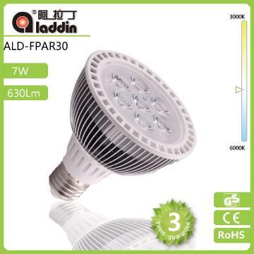 CE RoHS approved PAR30 7W E27 waterproof led spot lights