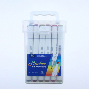 Professional Dual-Tipped Alcohol-Based Art Marker Set with Case - Multi-Color