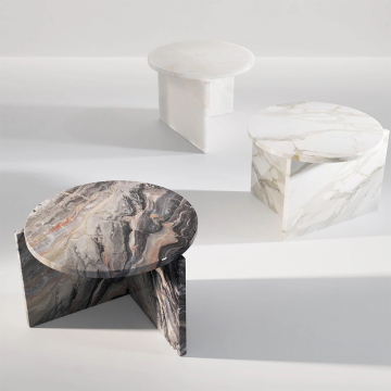 Muebles nórdicos de mármol de lujo moderno: mesas y sofás de diseñadores