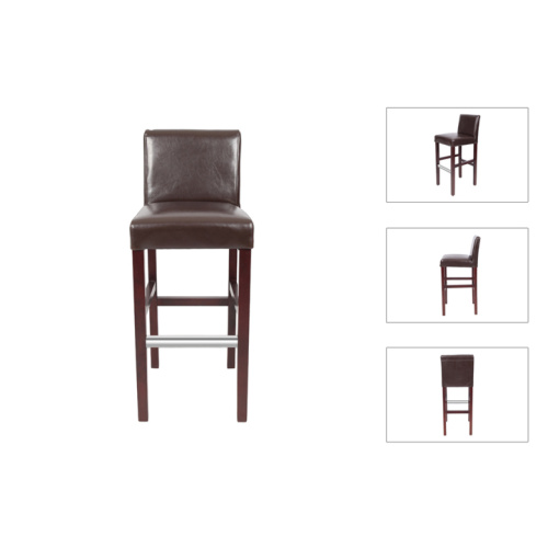 Dining chair Details Solid Wooden PU Material Wood Frame Dining Chair Manufactory