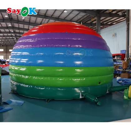 SAYOK Commercial Inflatable Audio Music Air Balloons Bounce House Bouncer Castle Combo