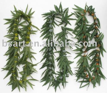 Artificial silk leaf luau lei for halloween