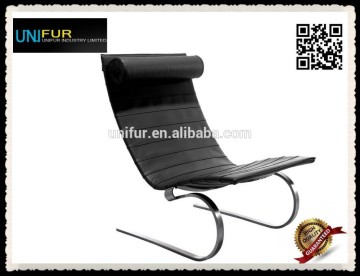 Best leather modern replica comfortable PK22 lounge chair with pillow