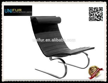 Best leather modern replica comfortable PK22 lounge chair with pillow