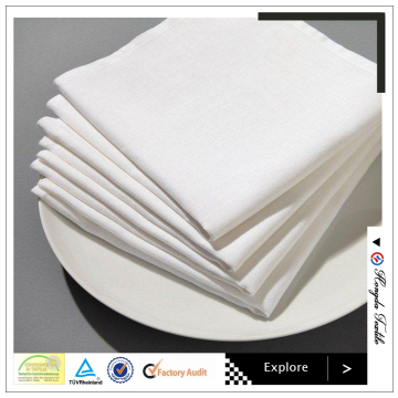 Wholesale 100% linen high quality white color linen cocktail dinner napkins