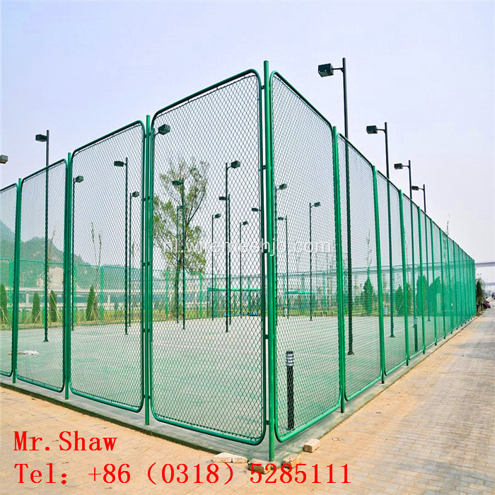 PVC Coted Chain Link Fence Voor Yard-bescherming