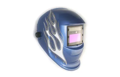 Plastic Auto Darkening Welding Mask Blue , Tig Welding Helmet