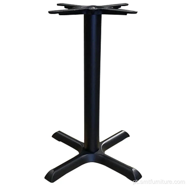 Base de mesa de metal preto