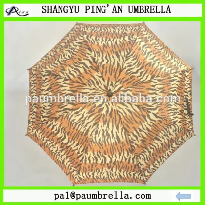 Leopard print wooden umbrella sports umbrella picnic umbrella