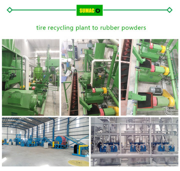 Automatic waste tire recycling rubber granules machinery