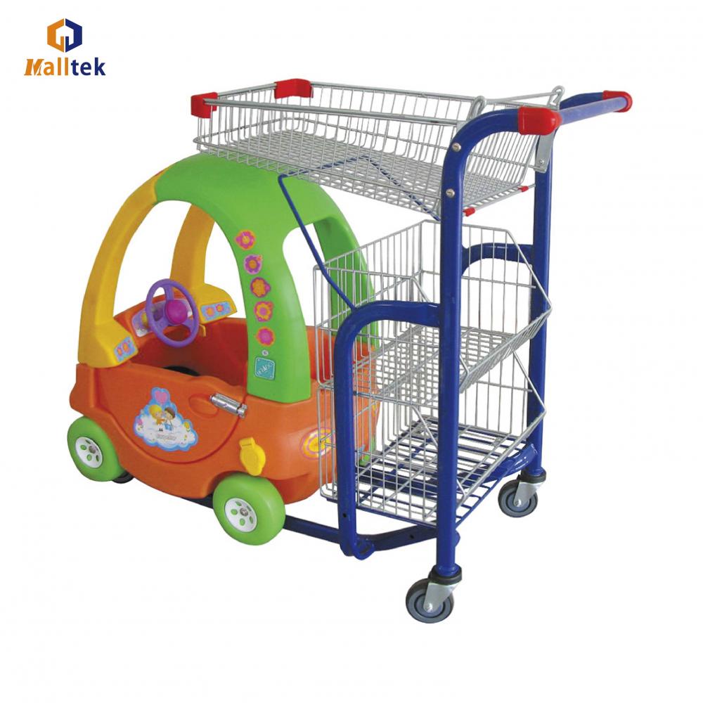 Supermarket Kiddie Shopping Trolley with Child Seats