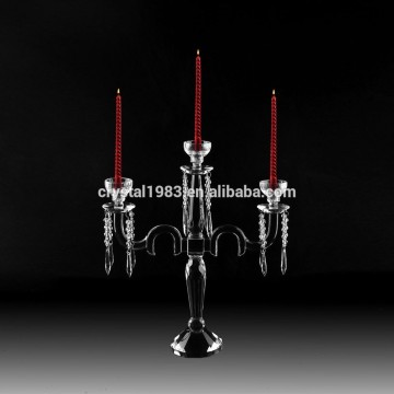 Factory New Design K9 Crystal Candleholder Dinner Table Decoration Clear Wight Candelbrum