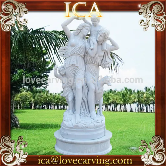 Garden european large natural white stone statues