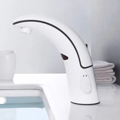 Bathroom Hot Cold Water Mixer Tap with Integrated Induction Basin Sensor Faucet