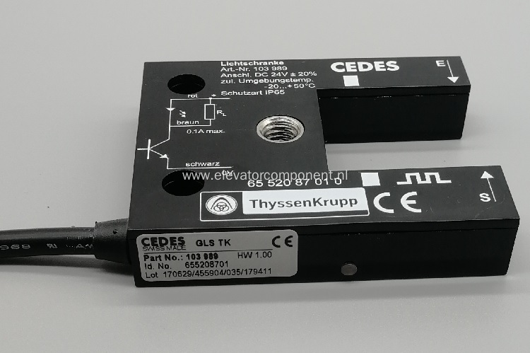 CEDES Leveling Sensor for ThyssenKrupp Elevators 6552087010