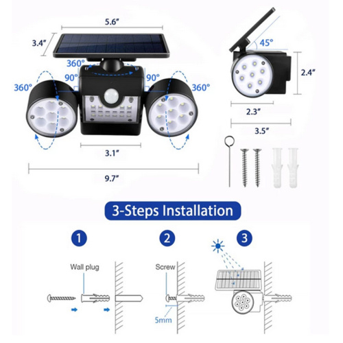 Solar Landscape Light Outdoor 30LED Solar Wall PIR Motion Sensor Lights Supplier