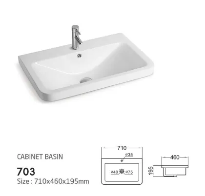 CE Approved China Deep Cabinet Wash Basin 603