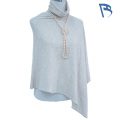Top din tricot asimetric, gri Heather