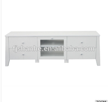 SH white Tv bench in living room