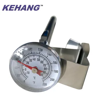 Instant Read Pan Clip Coffee Milk Tea Thermometer with Large Dial 1.1" Clamp Included