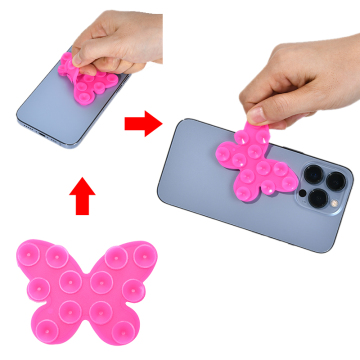 Factory Wholesale Anti-Slip Butterfly Silicone Suction Phone Holder